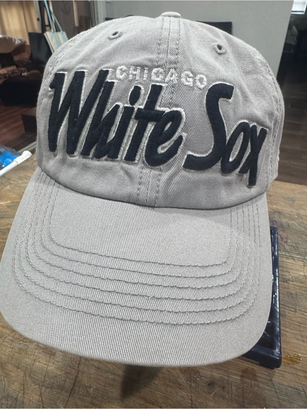 Chicago White Sox Hat with Black Embroidery ‘47 brand.